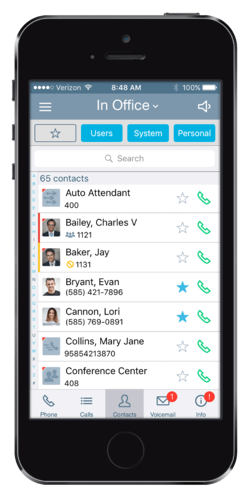 Allworx Reach iPhone Contacts.1 min